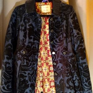 Free People jacket/coat/blazer blue and black